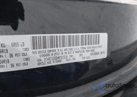 2017 Chrysler Pacifica Touring-L Plus from USA, damaged, VIN 2C4RC1EG5HR721510